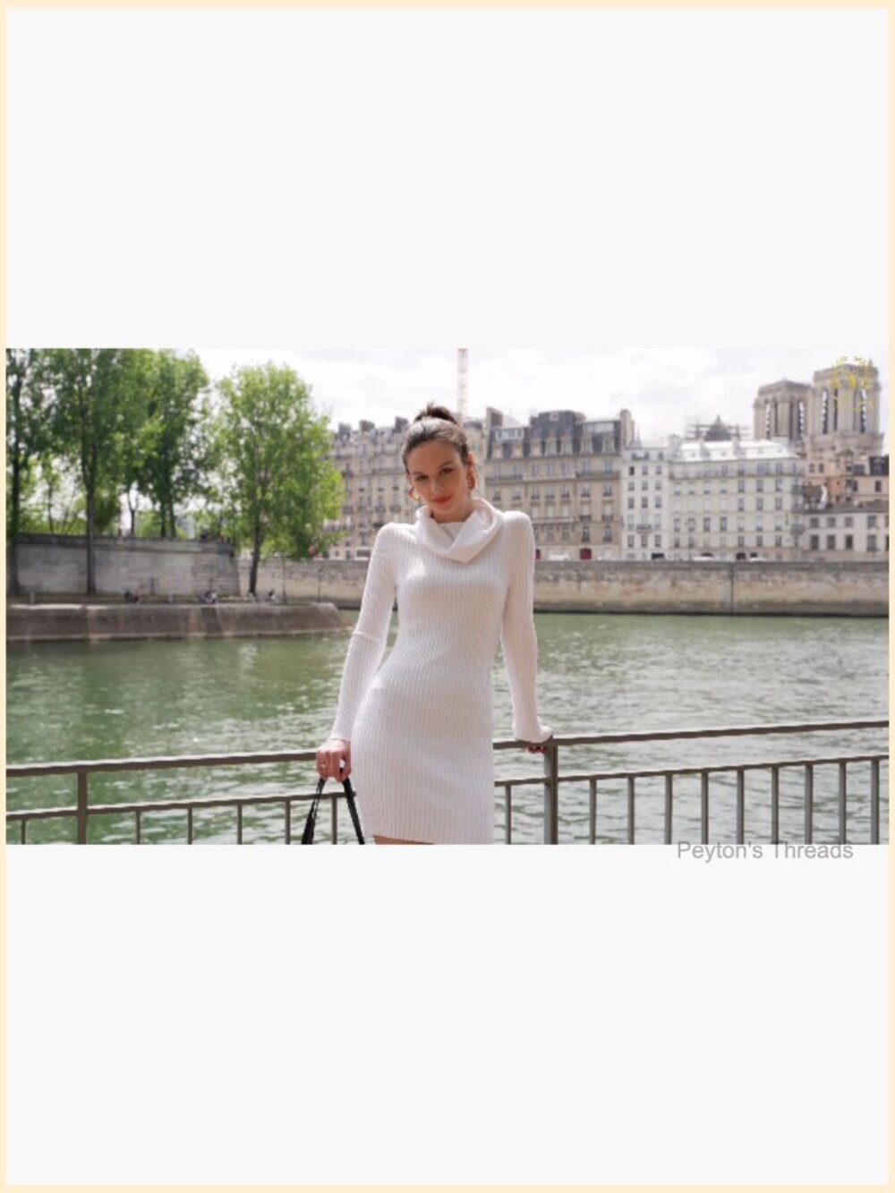 Ribbed Knit Bodycon Midi Dress Cowl Neck Long Sleeve Fitted - Picture 6 of 7